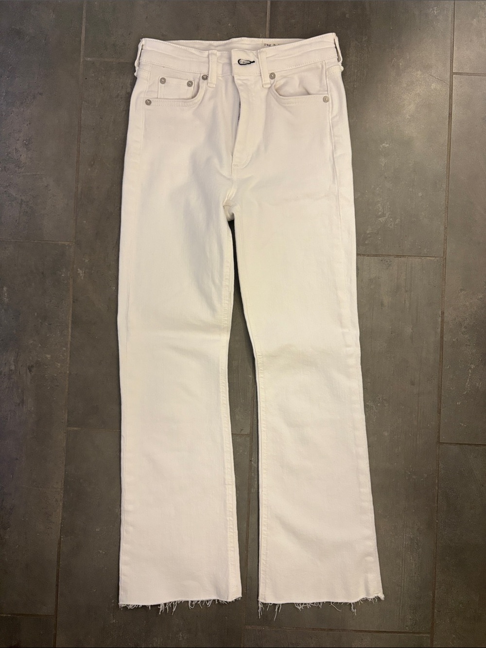rag & bone White Flare Jeans